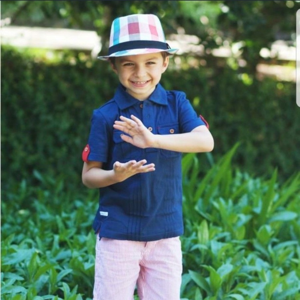 NEW - Boys Red Seersucker shorts